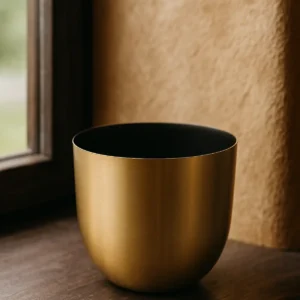 Brushed Brass Candle Jar  – Minimalist Decorative Jar for Candles & Home Decoration