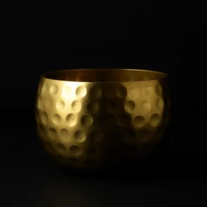 Hammered Brass Candle Jar – Handcrafted Luxury Vessel for Artisan Candles