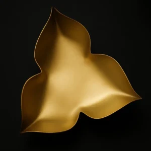 Handcrafted Brass 3 Leaf Urli – Decorative Candle Urli for Home & Festive Décor