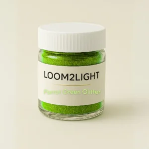 Parrot Green Glitter Candle 15gm