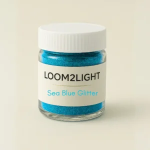 Sea Blue Glitter Candle 15gm