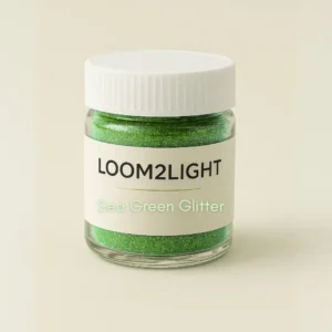 Sea Green Glitter Candle 15gm