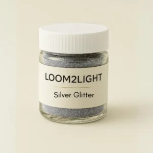 Silver Glitter Candle 15gm