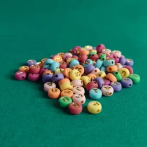 Alphabet Beaded Round Shapes