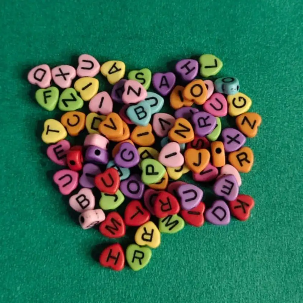 Alphabet Beaded Heart Shapes - Image 4