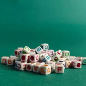 Alphabet Beaded Square Shapes