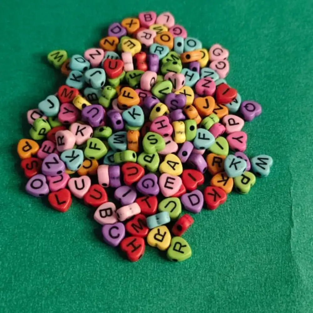 Alphabet Beaded Heart Shapes - Image 3