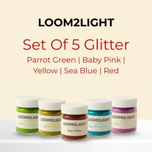 Sparkle Shine Glitter Candle Dye Combo – Parrot Green, Baby Pink, Yellow, Sea Blue & Red
